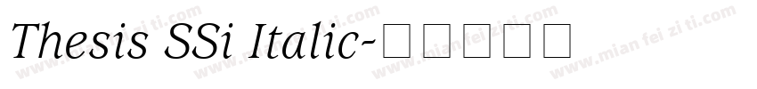Thesis SSi Italic字体转换